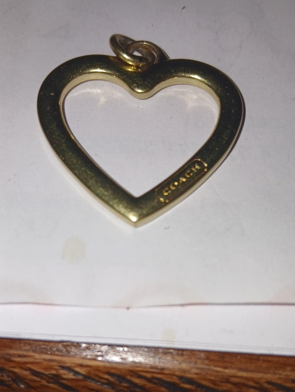 Coach Gold Open Heart Charm